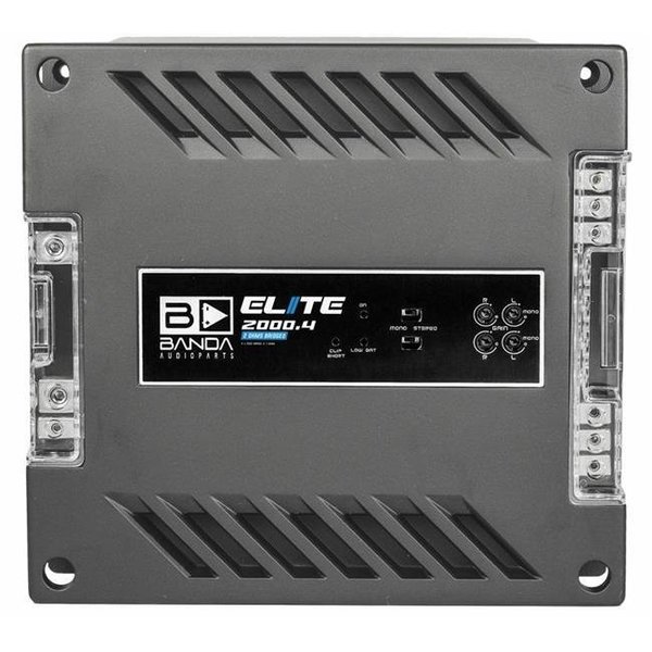 Banda Banda 2000.42ohm  500 watts Elite 4 Channel Max at 2 Ohm Car Audio Amplifier 2000.42OHM